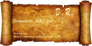 Domokos Réka névjegykártya